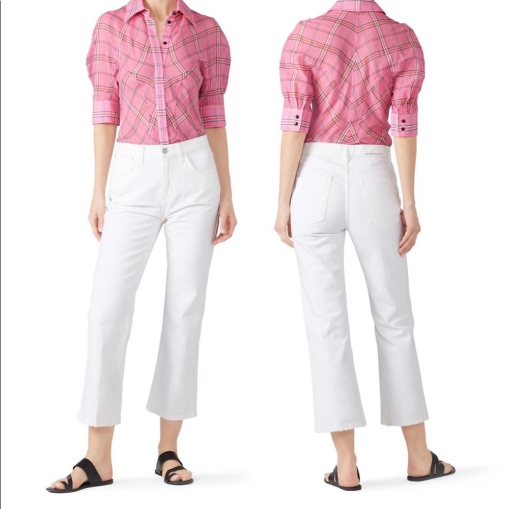 Current/Elliott The Vanessa Cropped White Jeans $248 SIZE 30